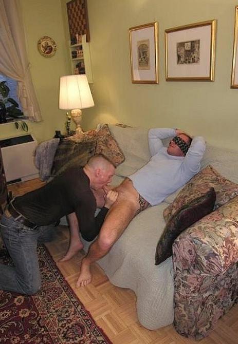 20P Mature couple enjoy hot sucking and rimming in a living room