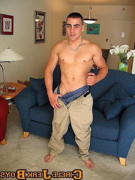 14P Biker hunk takes off his shirt