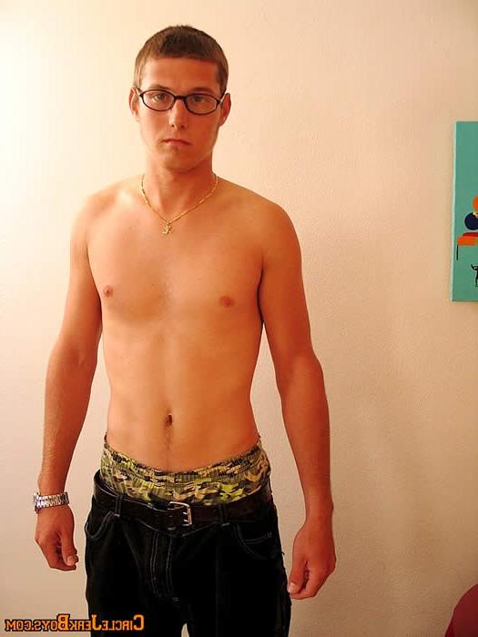 15P Horny stud undressing in living room