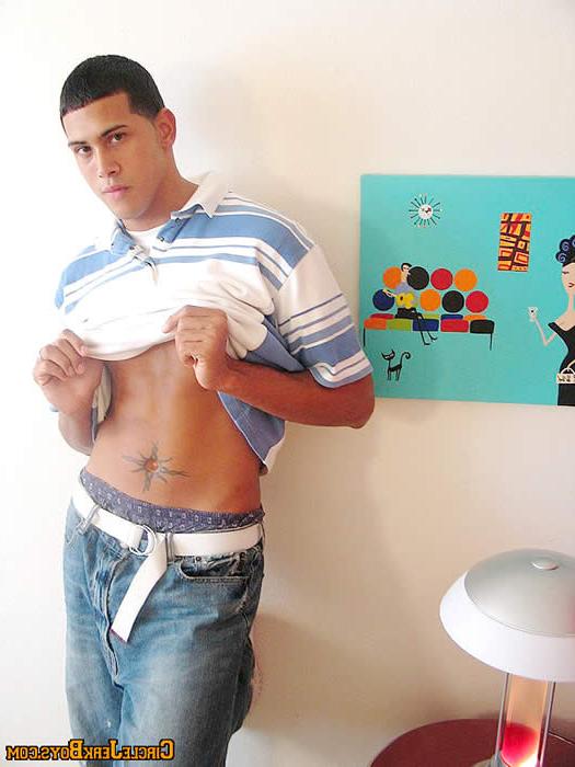 15P Sexy amateur guy undressing in a living room