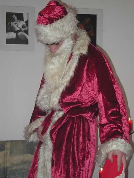 13P Santa getting naked in a living room