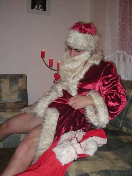 13P Santa getting naked in a living room