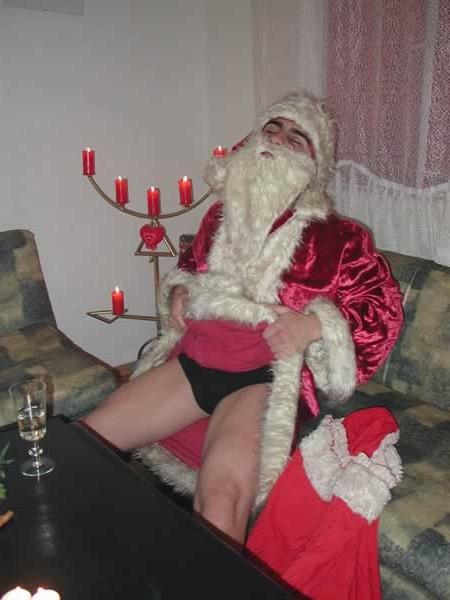 13P Santa getting naked in a living room