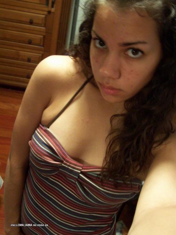 14P Collection of a naughty Mexican chick licking her round tits
