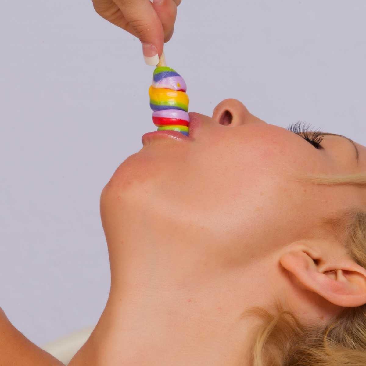 20P Aaliyah candy girl I guess she loves to match her socks to the strange objects s