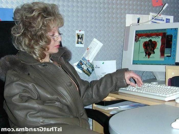 16P Grandma with glasses shows bra