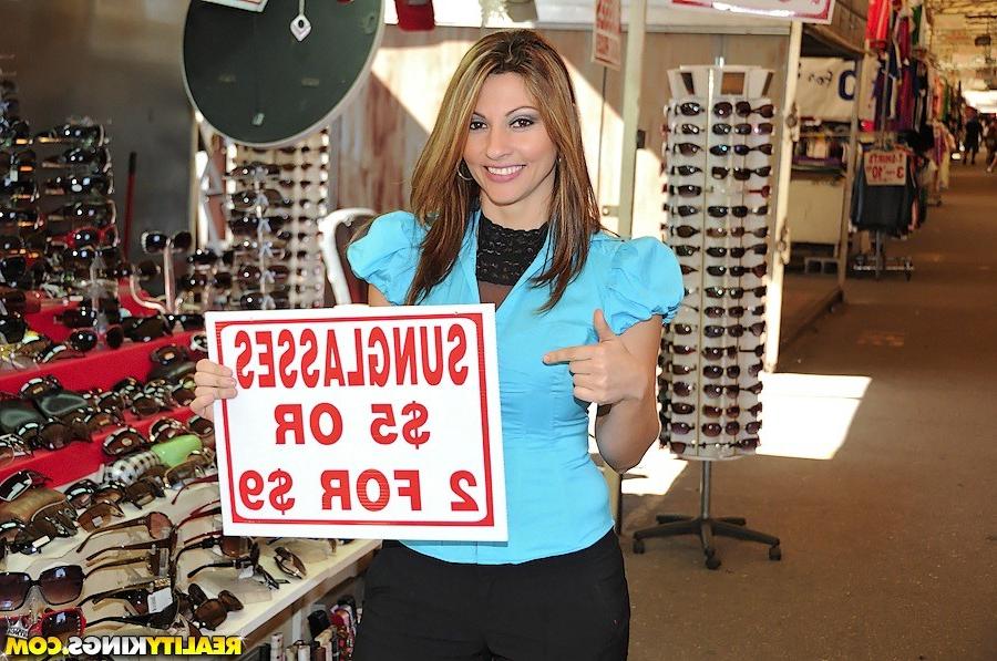 12P Horny milf picked up in the store rides a mega cock in the stock room