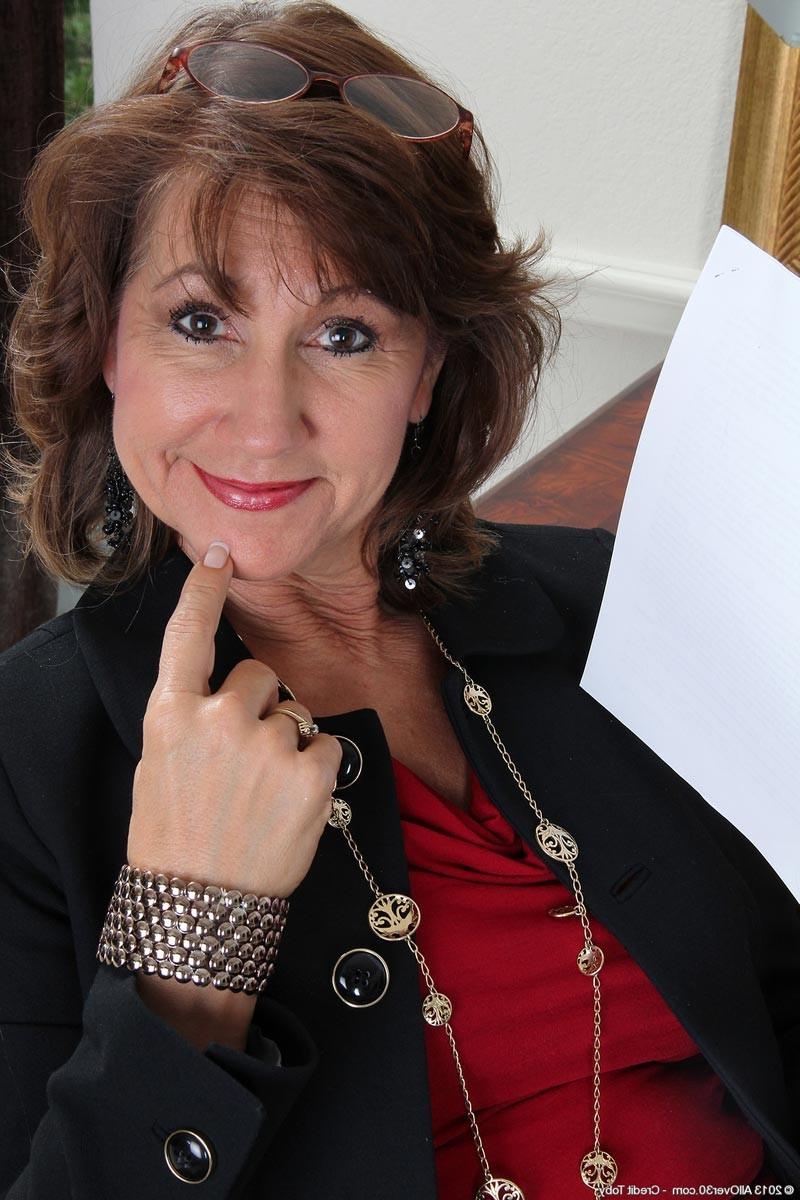 14P Hot mature teacher strips and spreads