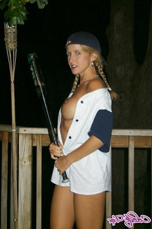 16P Amateur Celeste Fox In Baseball Jersey