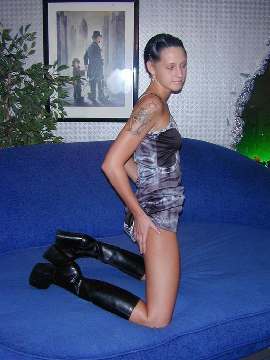 16P Sexy Milf in Black Boots Spreading Legs