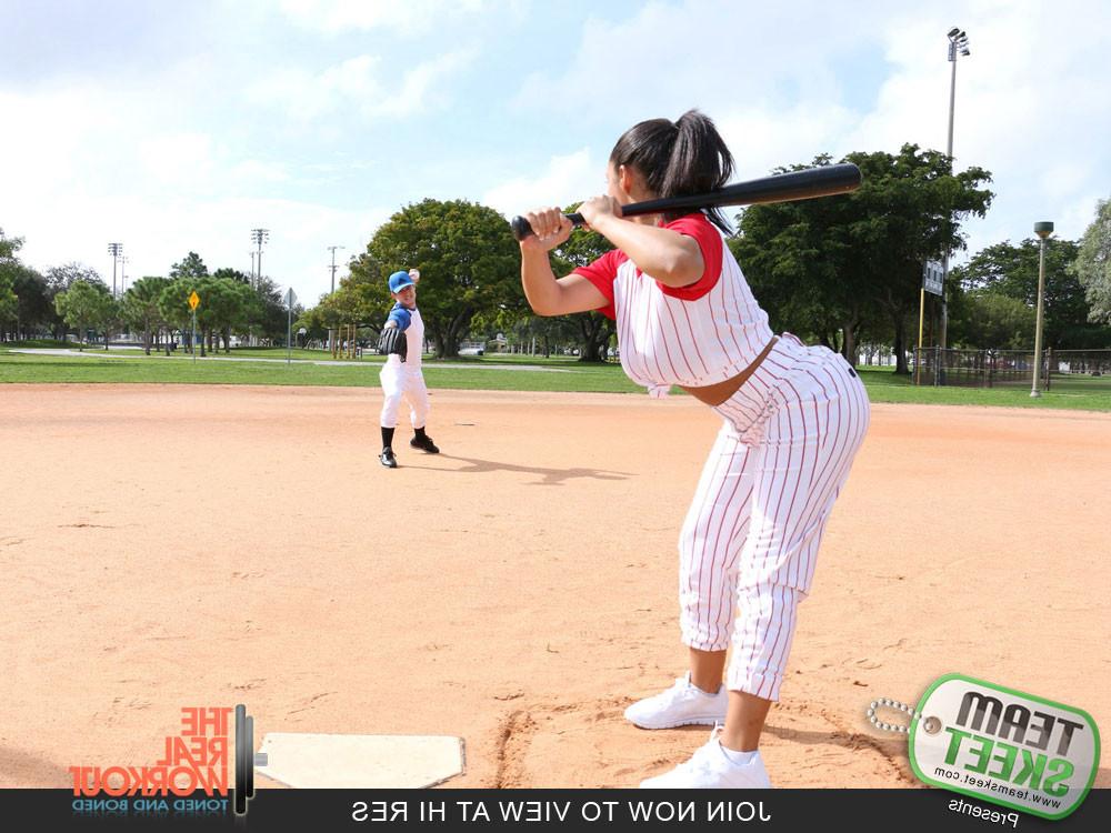 5P Busty Baseball Babe