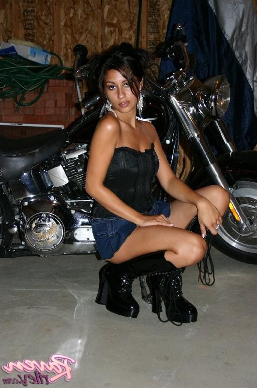 15P fucking tasty latina biker teases your cock