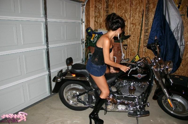 15P fucking tasty latina biker teases your cock