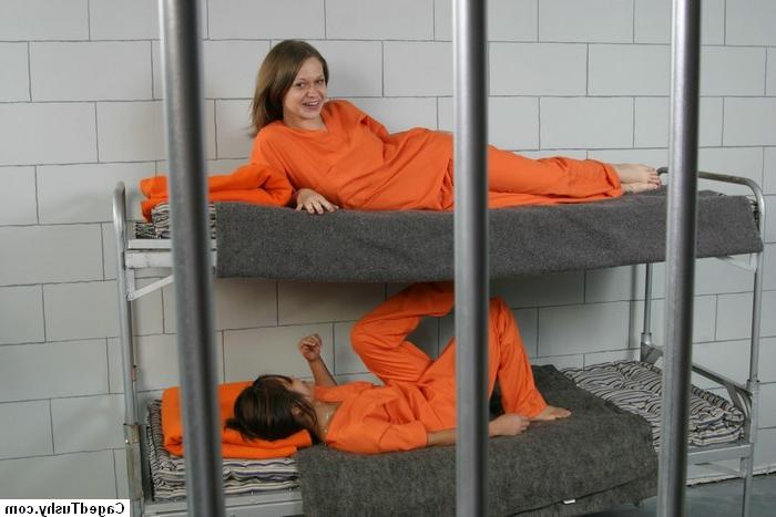 16P lesbian teens in a prison cell