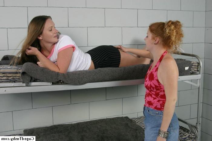 16P two lesbian teens in a prison cell