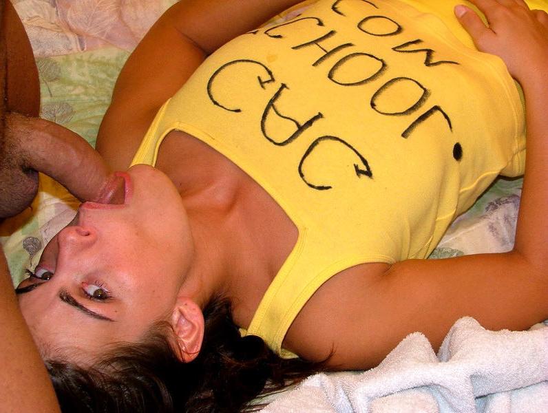 15P She is face fucked until she gags on his hard cock