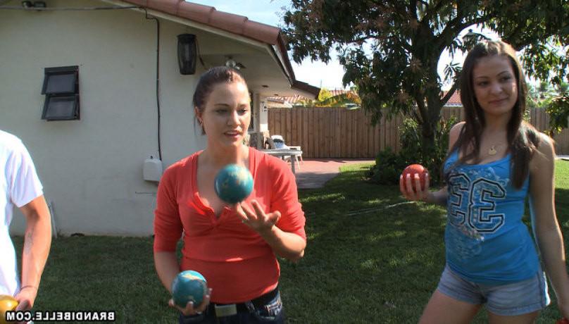 16P Brandi Belle makes every game kinky even bocce