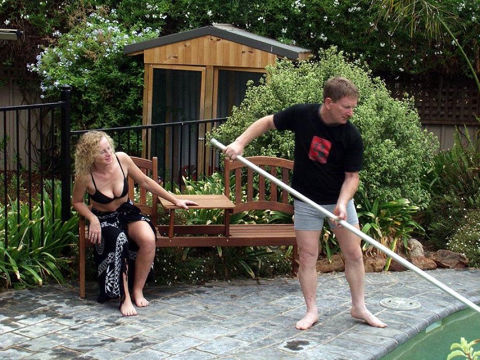 20P Naughty milf cumpumped near the pool