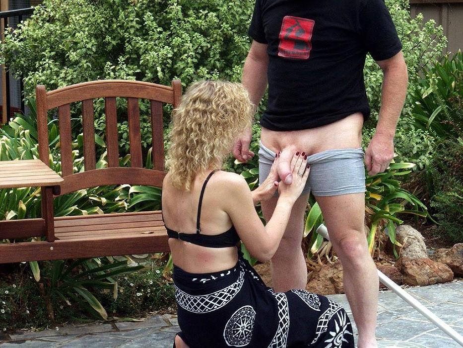 20P Naughty milf cumpumped near the pool