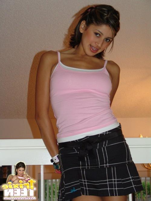 16P Cute petite teen with braces