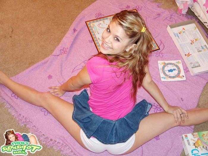 16P Barely legal Topanga plays around in her room as she undresses