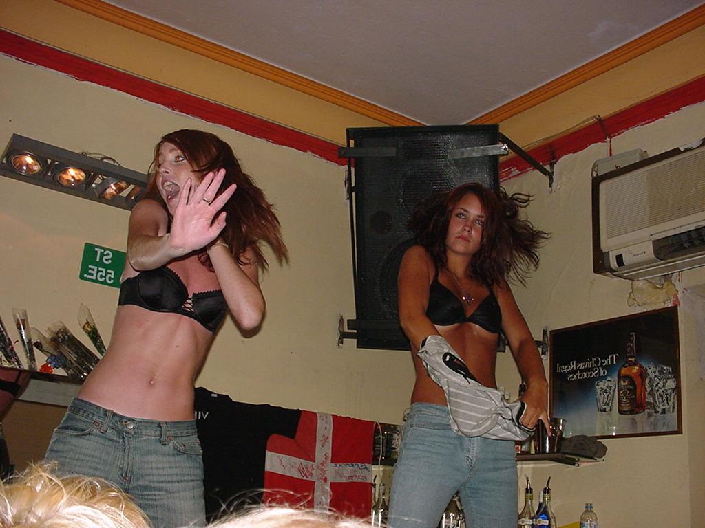 16P Drunk teens stripping down to their thongs in a bar