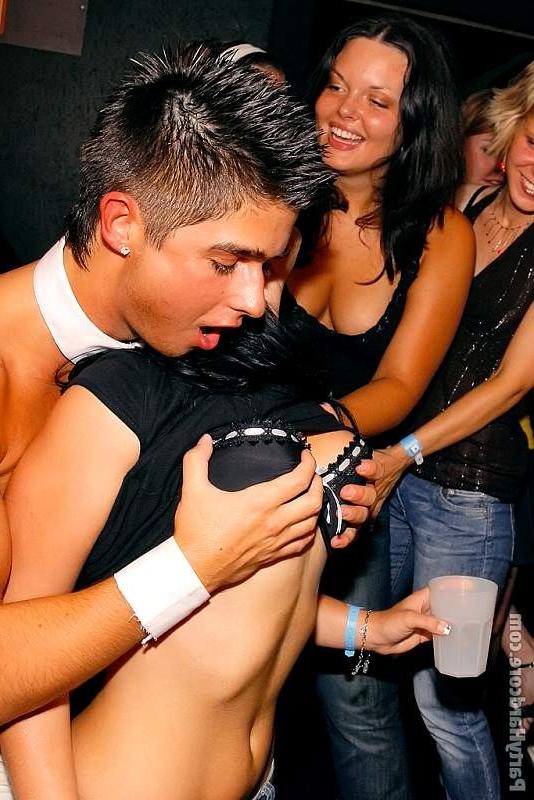 20P Group of young amateurs get topless at cfnm party