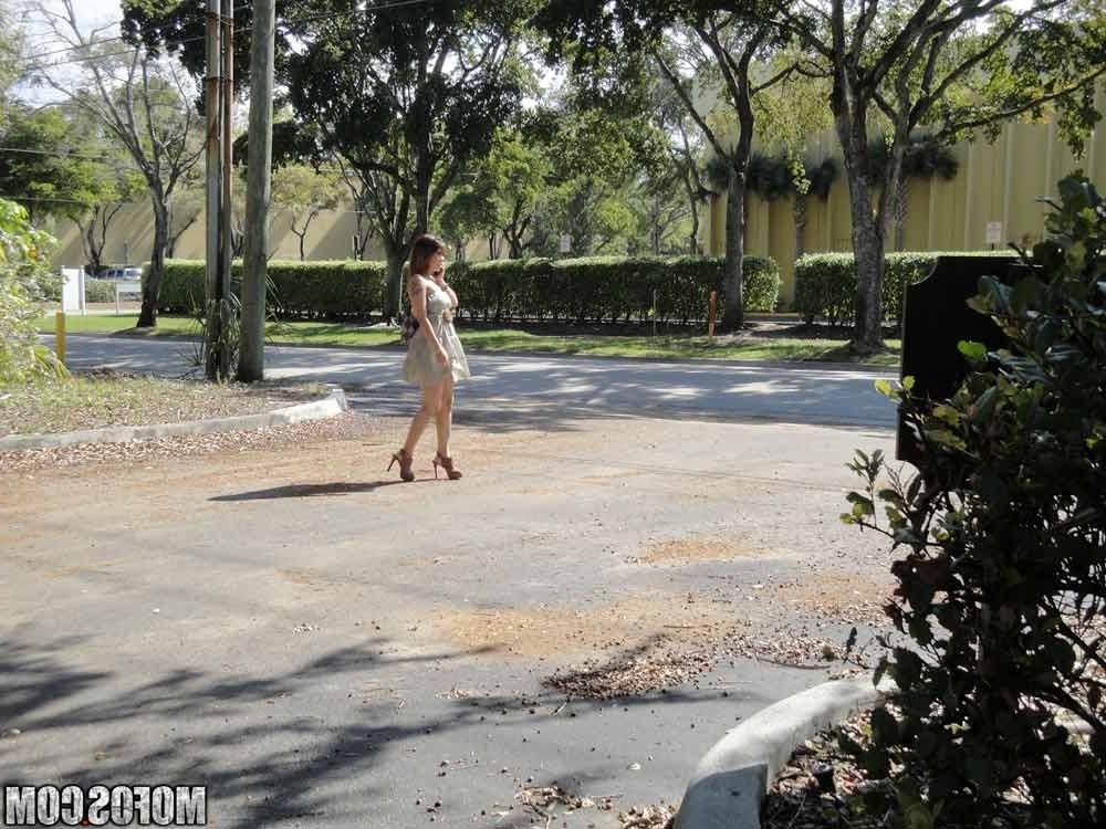 15P Sexy redhead slut hardcore fucked by a horny voyeur