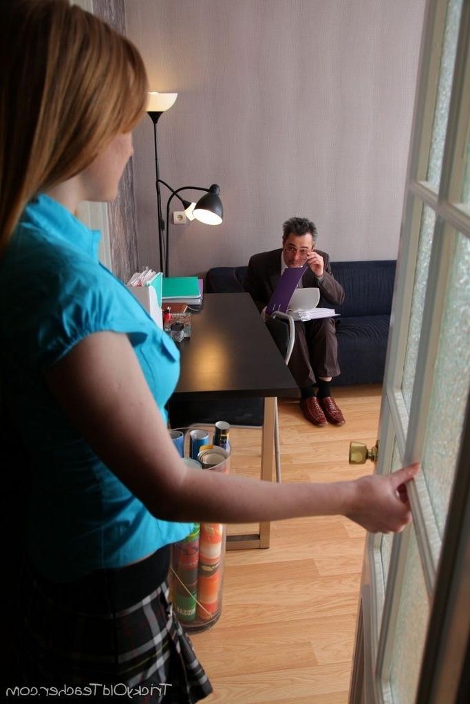 16P Cute Lora fucks her old teacher for better grades