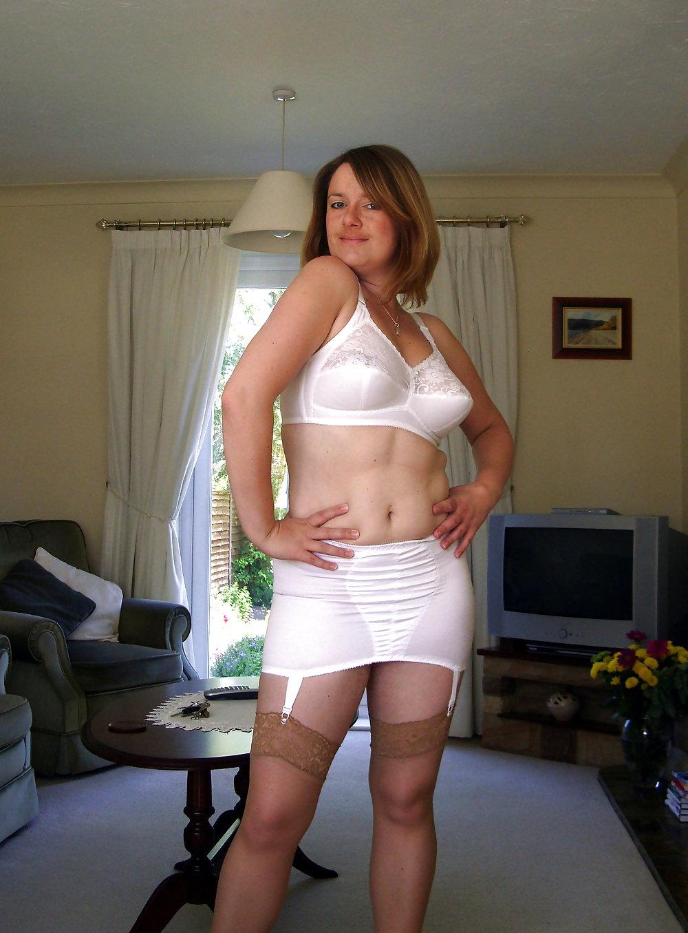 16P Karen from Staffs wearing a girdle