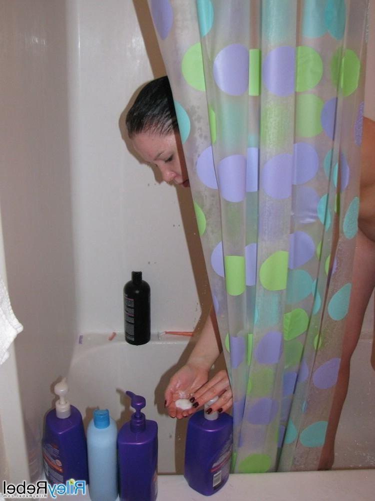 15P Petite eighteen year old with small tits showering
