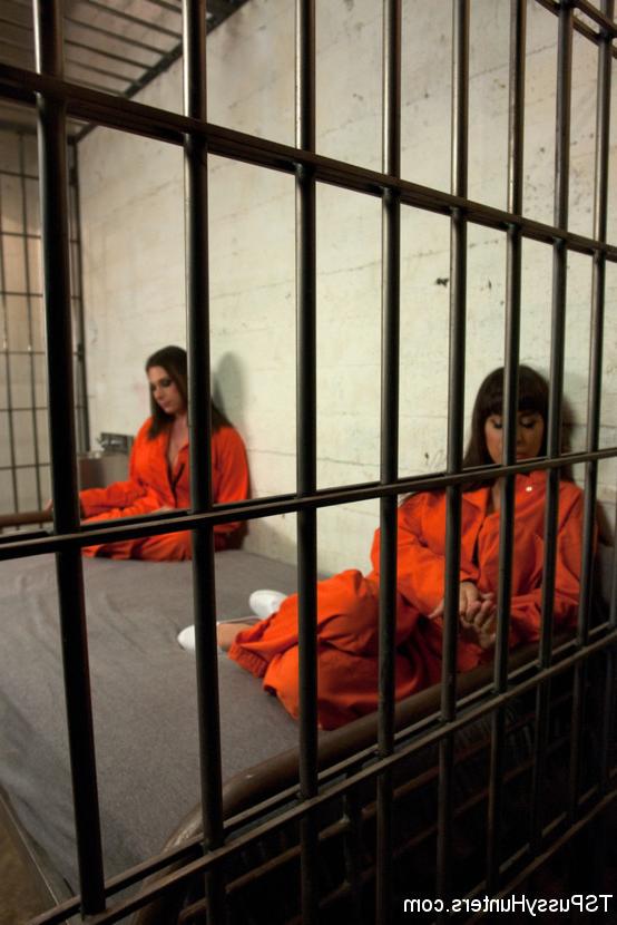 15P Eva Cassini busty ts fucks in jail shop lifter Nina Lopez