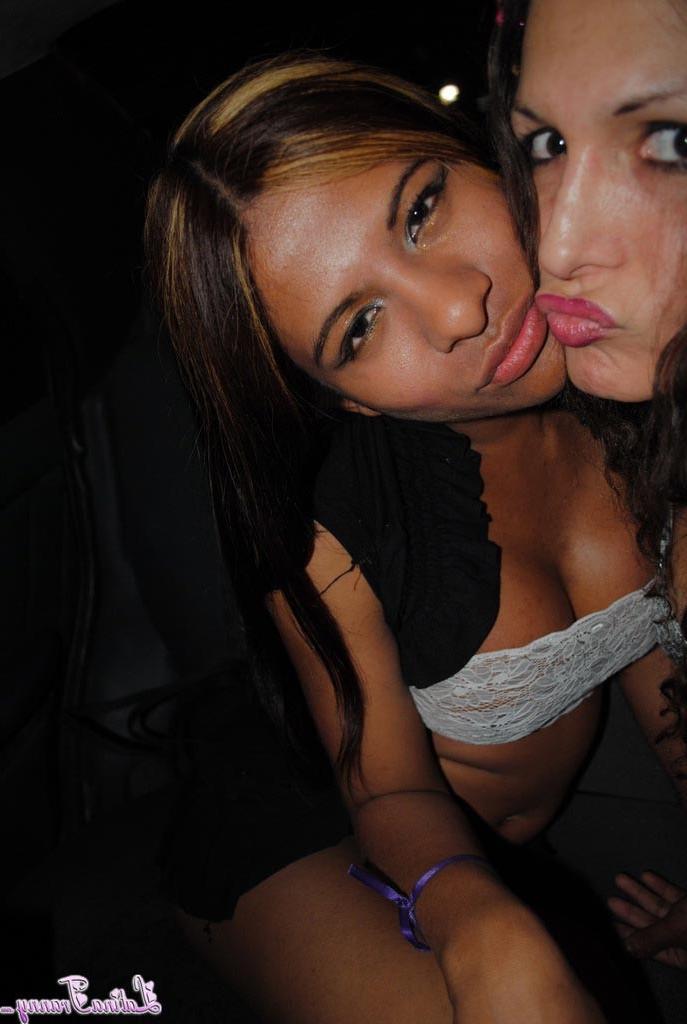 12P Hot Nicole posing with a big titted tgirl