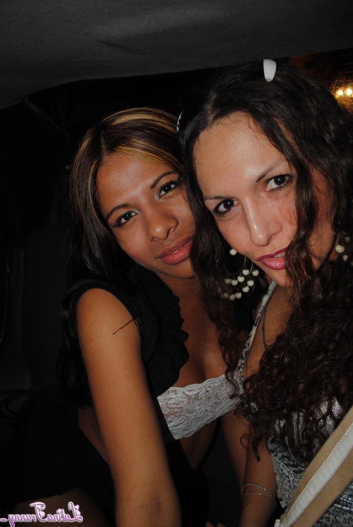 12P Hot Nicole posing with a big titted tgirl