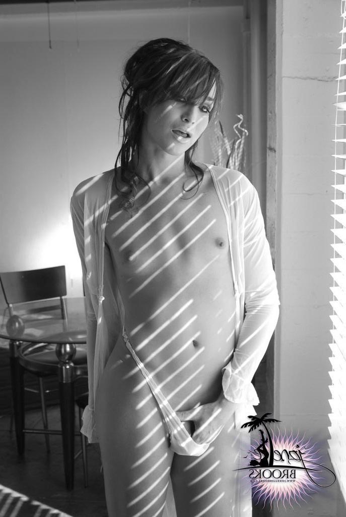 12P Hot tranny Jonelle Brooks in a beautiful BW pictorial