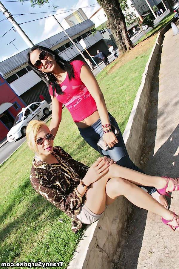 20P A tranny makes out with her friend before getting sucked off