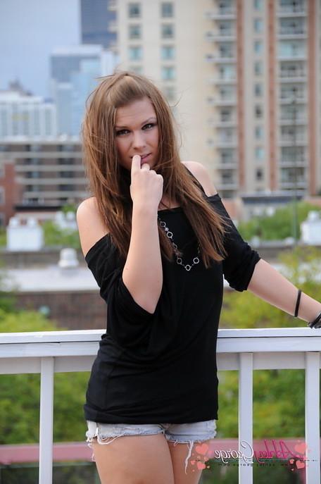 15P Teen ts sensation Ashley George seductively strips