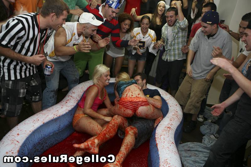 15P Jello wrestling and dorm room fucking