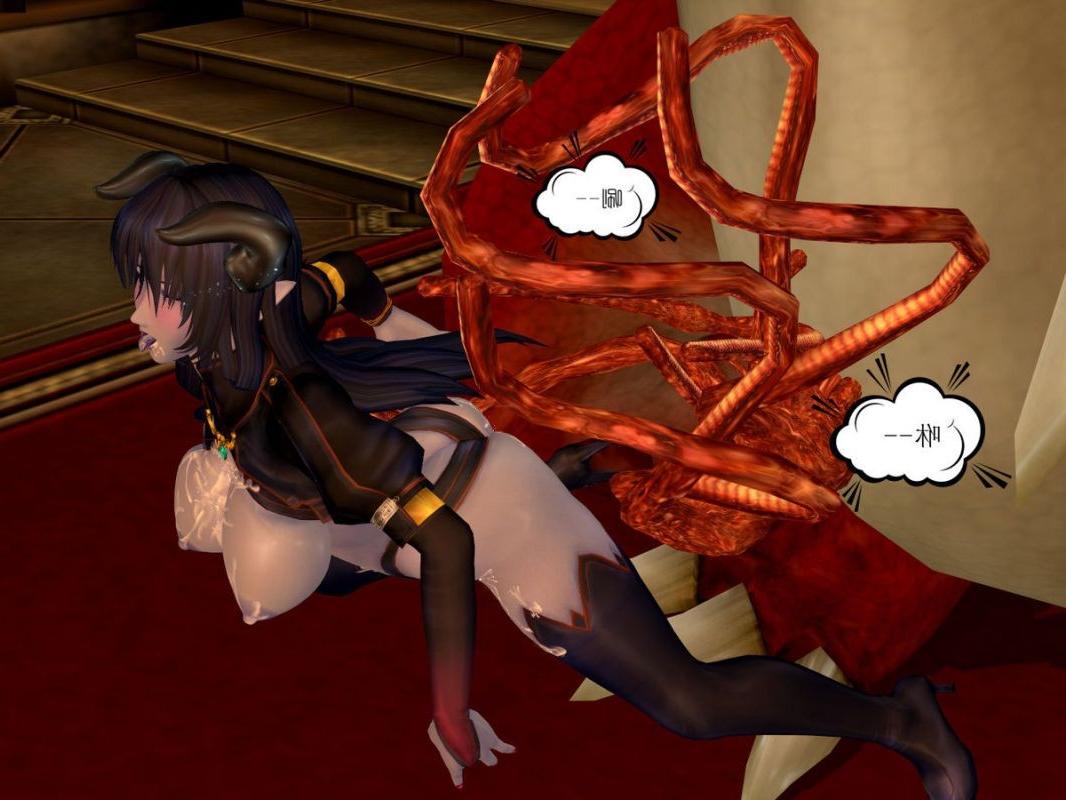 16P Pretty anime 3d teen gets fucked by a dragon with tentacle cock