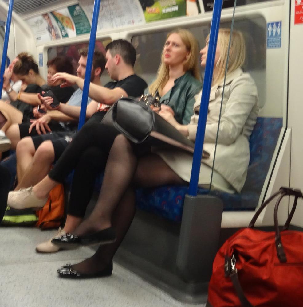 25P Street Pantyhose - London Office Cunt