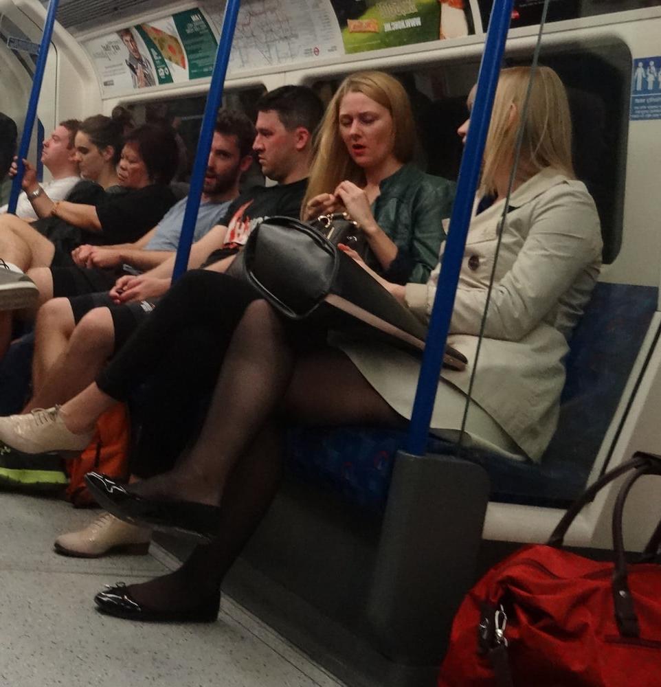 25P Street Pantyhose - London Office Cunt