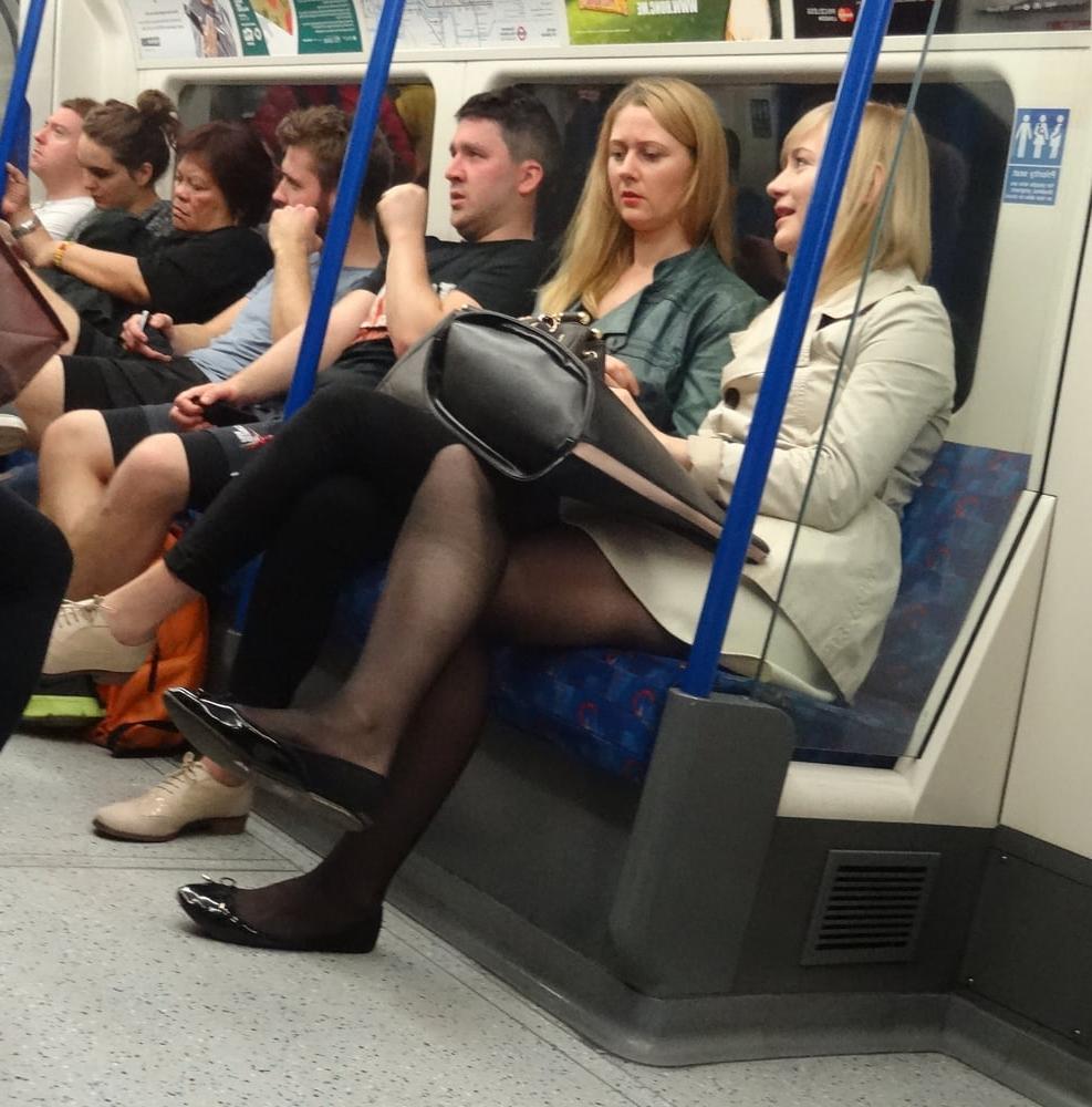 25P Street Pantyhose - London Office Cunt