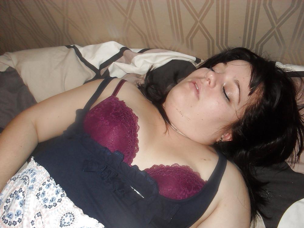 14P Bra pulled down, boobs exposed