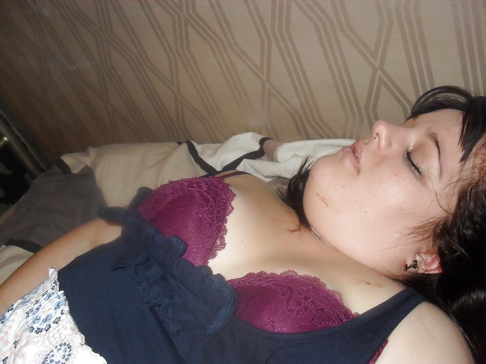 14P Bra pulled down, boobs exposed