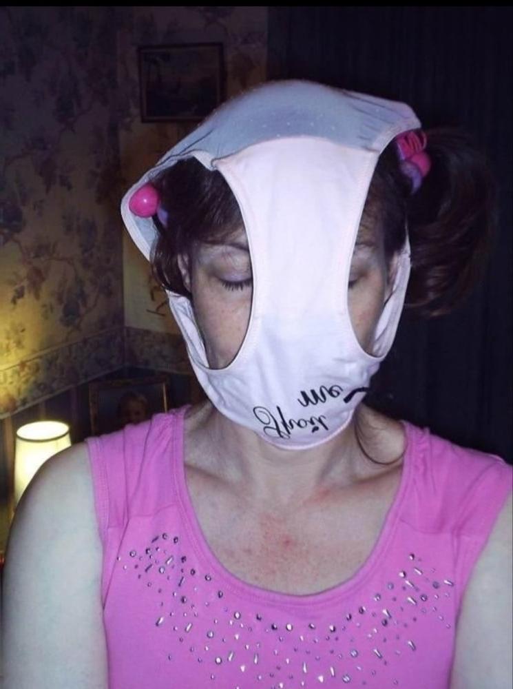 25P Girls with panties on their face, on their head (photos from