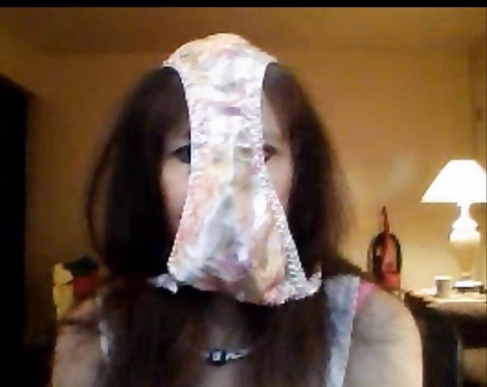 25P Girls with panties on their face, on their head (photos from