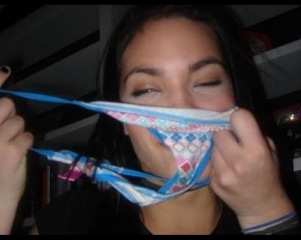 25P Girls with panties on their face, on their head (photos from