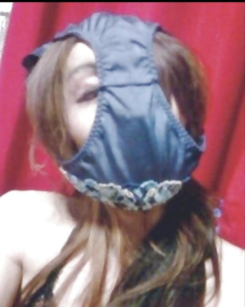 25P Girls with panties on their face, on their head (photos from