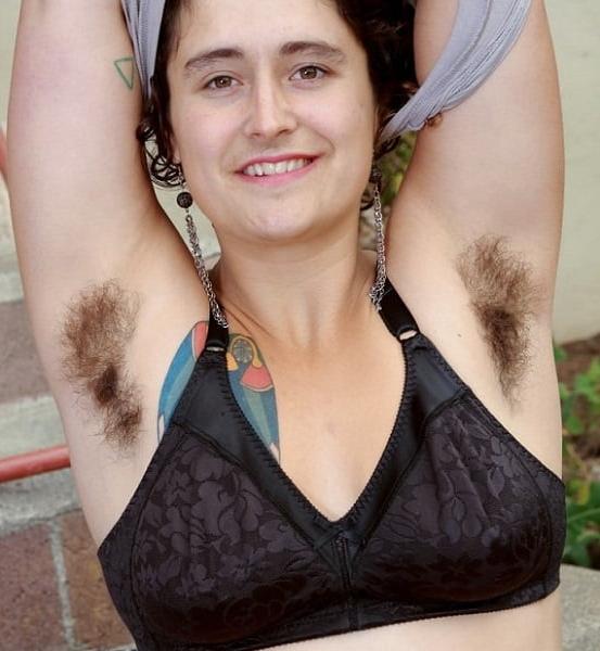 25P Hairy armpits with bra