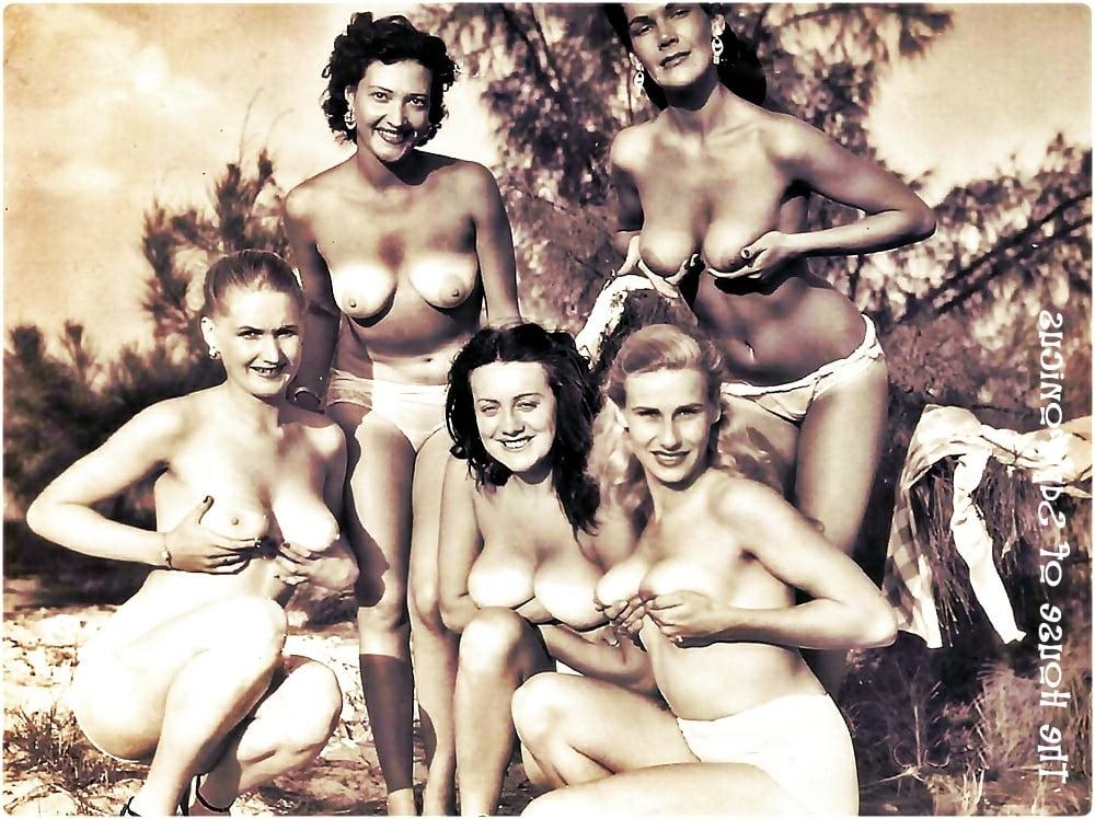 25P Lined up Small and Big Titted Girls